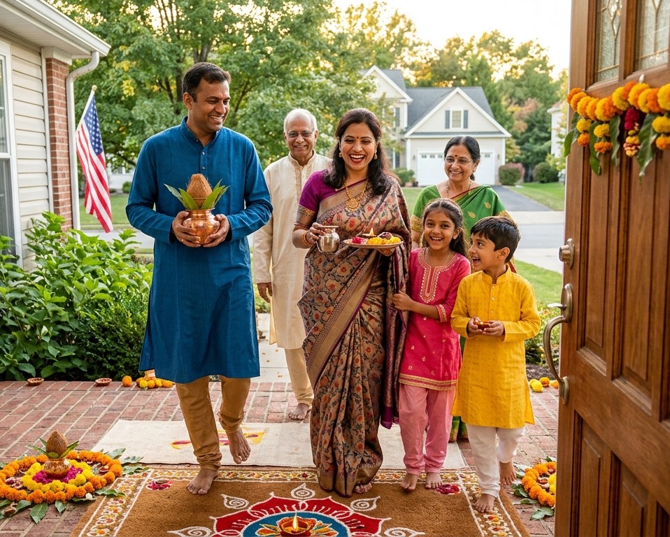 Gruha Pravesh ceremony setup