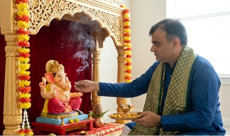 Lord Ganesha idol for auspicious beginnings
