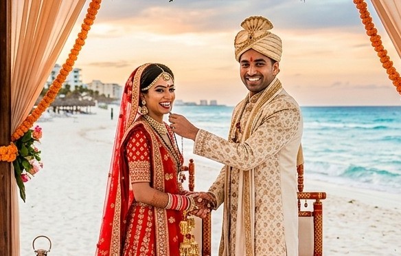 Wedding couple ceremony